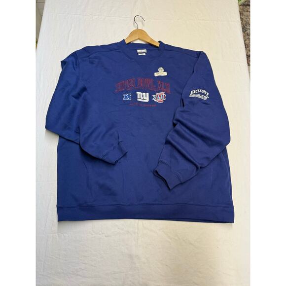 2008 Reebok New York ny Giants Sweatshirt Mens XXL Super Bowl XLII Champions